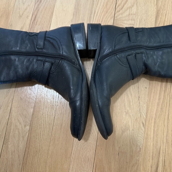 GTO Italia Black Leather Knee-High Boots Size 9.5 - Picture 6 of 10